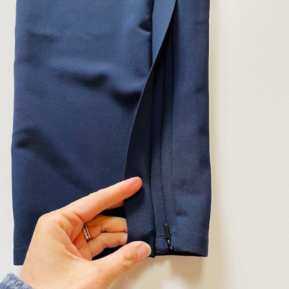 Athleta Metropolis Straight Leg Pant Athlesuire Navy Blue Stretch Zipper Ankle 4 - Picture 6 of 13